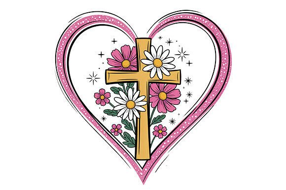 Christian Heart PNG: Valentine’s T-Shirt Designs