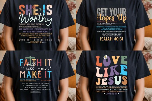 Christian SVG Bundle: Bible Verse SVG for T-Shirt Designs