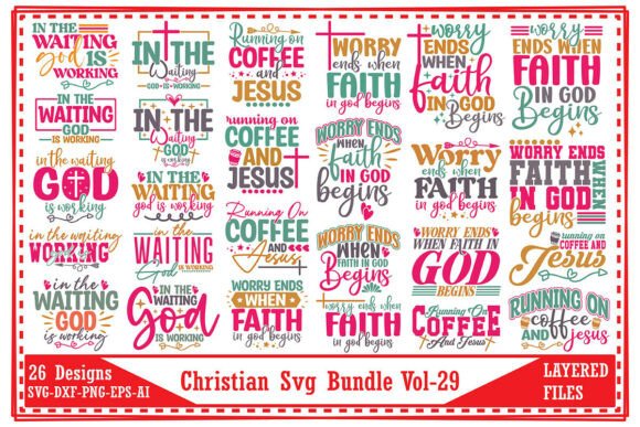 Christian Svg Bundle Vol-29 T-Shirt Designs