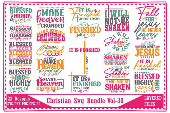 Christian Svg Bundle Vol-30 T-Shirt Designs