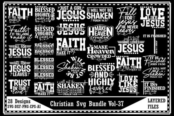 Christian Svg Bundle Vol-37 T-Shirt Designs