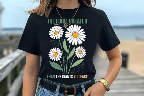 Floral Christian PNG for T-Shirt Designs