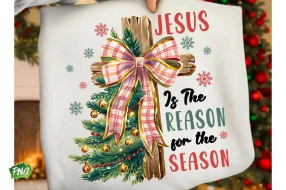 Jesus is the Reason for a Season PNG and T-Shirt Designs