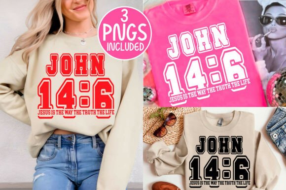 John 14:6 SVG PNG — Christian SVG for T-Shirt Designs