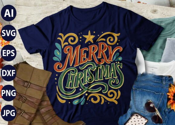 Merry Christmas Christian SVG T-Shirt Designs
